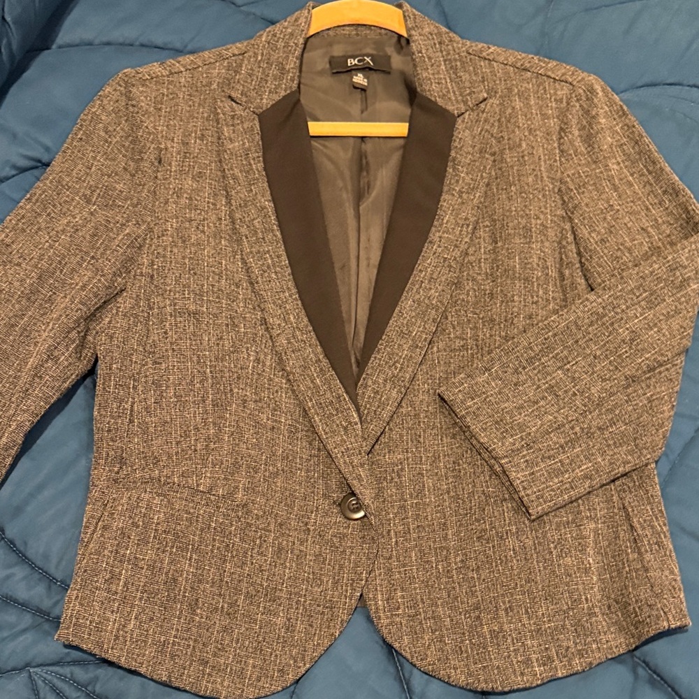 BCX Charcoal Textured Blazer